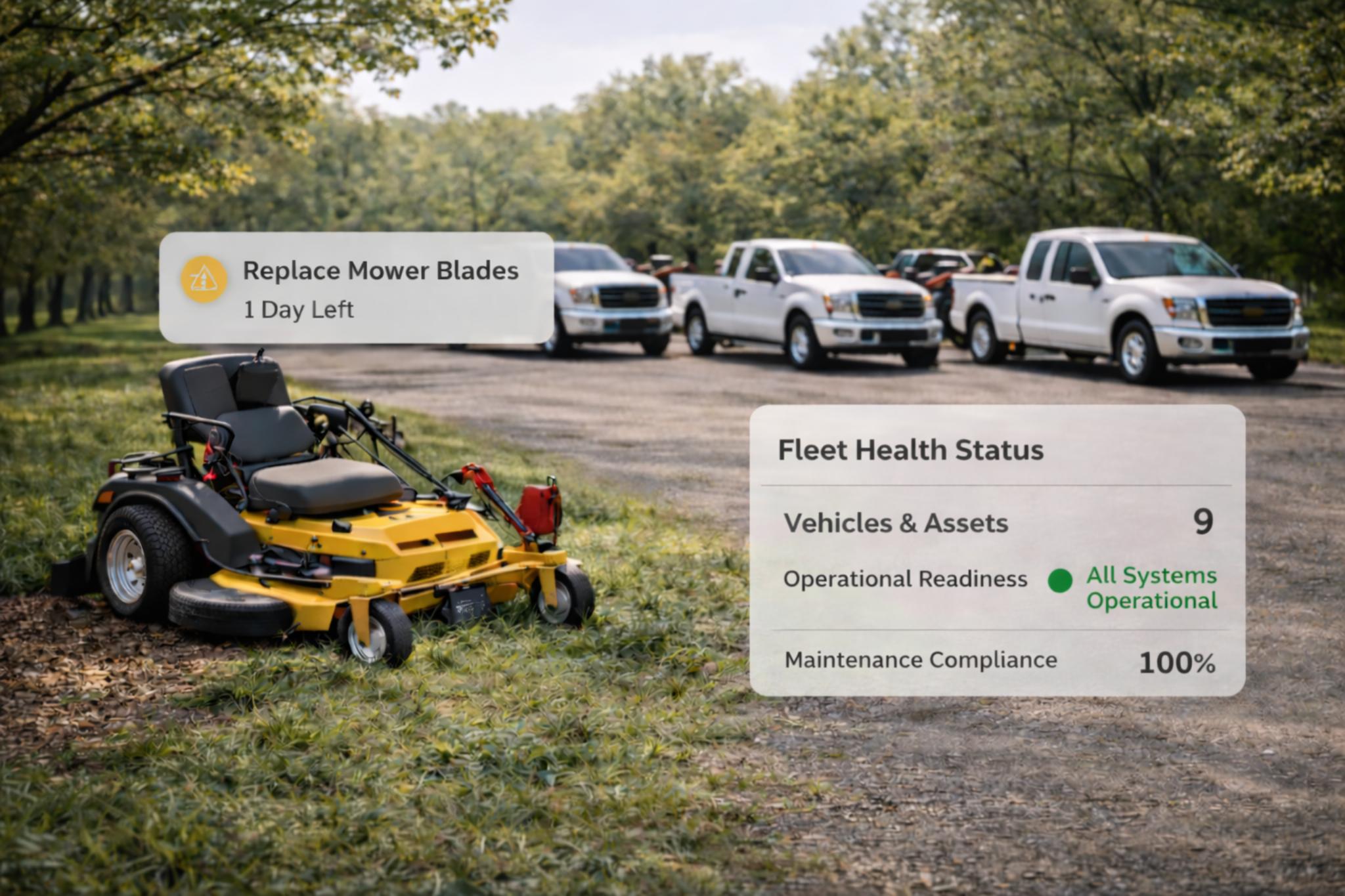 Maintain the health and uptime of your landscaping fleet