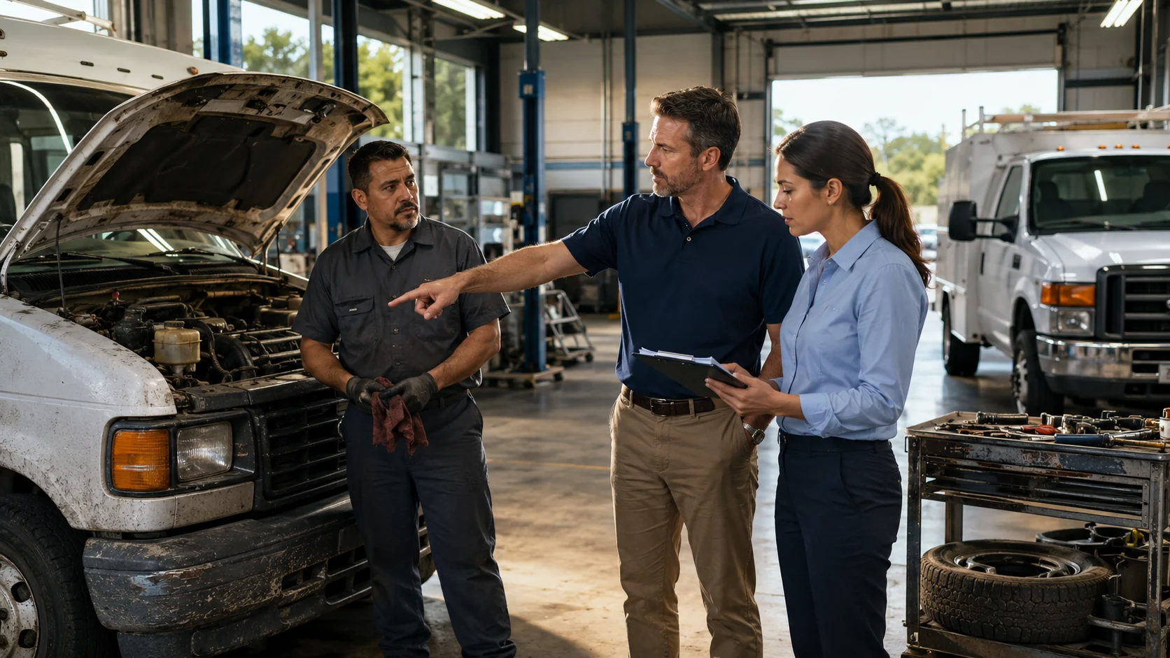 Fleet manager reassigning a high cost vehicle to a lighter route