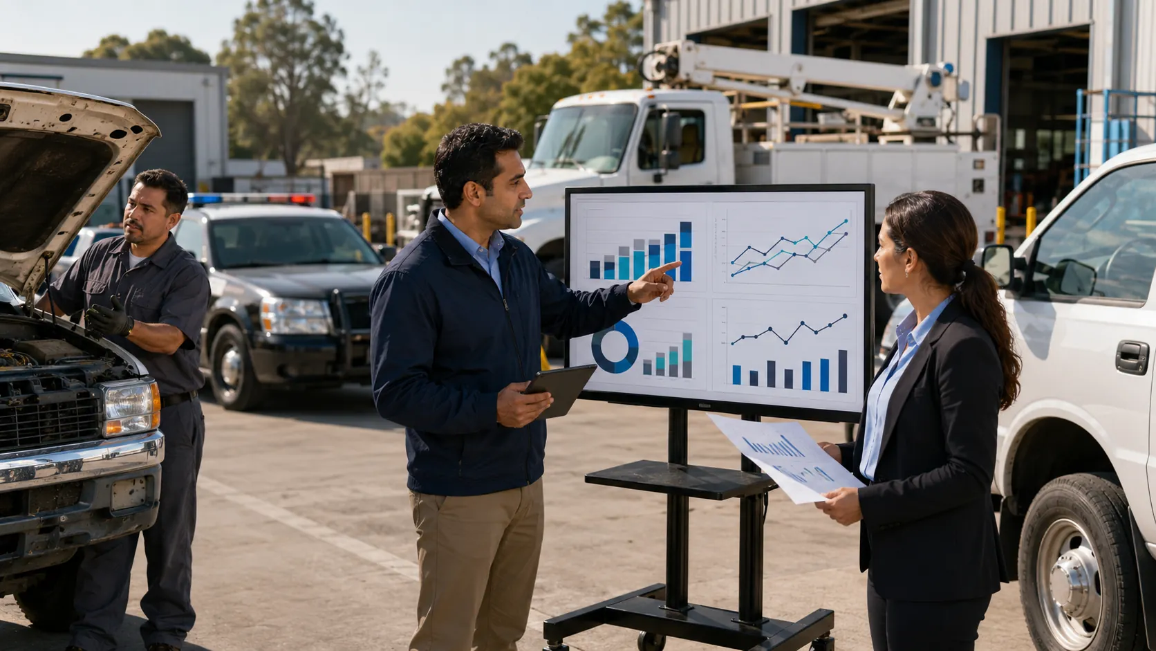 Government fleet budget planning cycle timeline showing data collection, review, and approval stages across a fiscal year