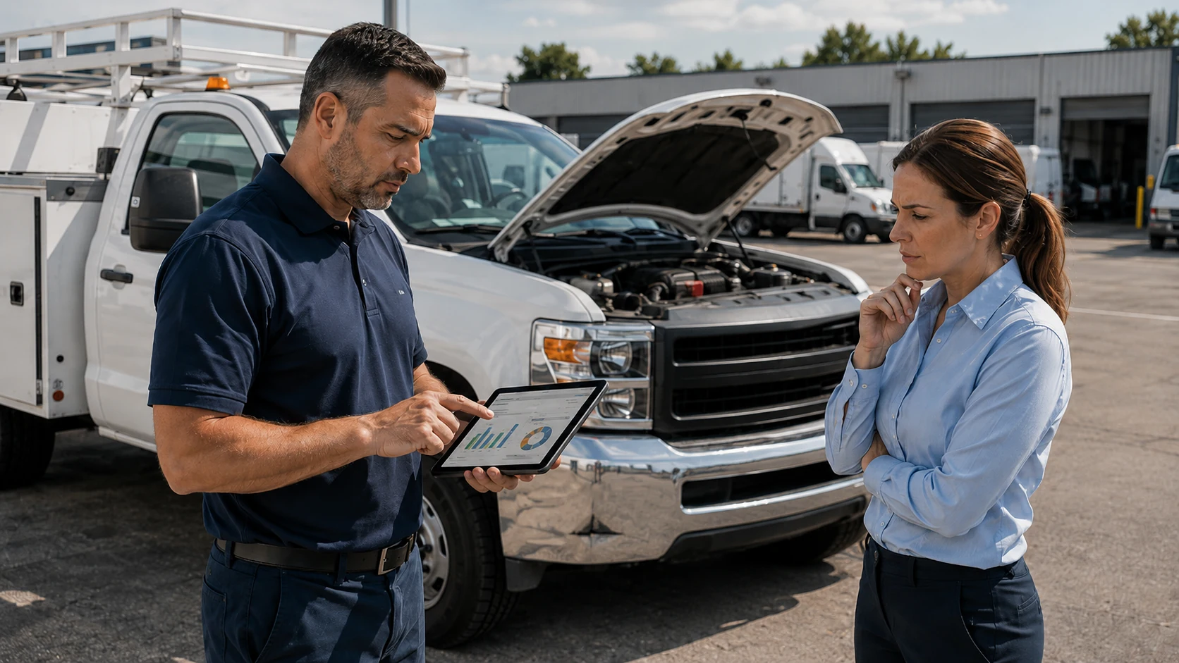 Technician inspecting engine components linked to rising fuel consumption