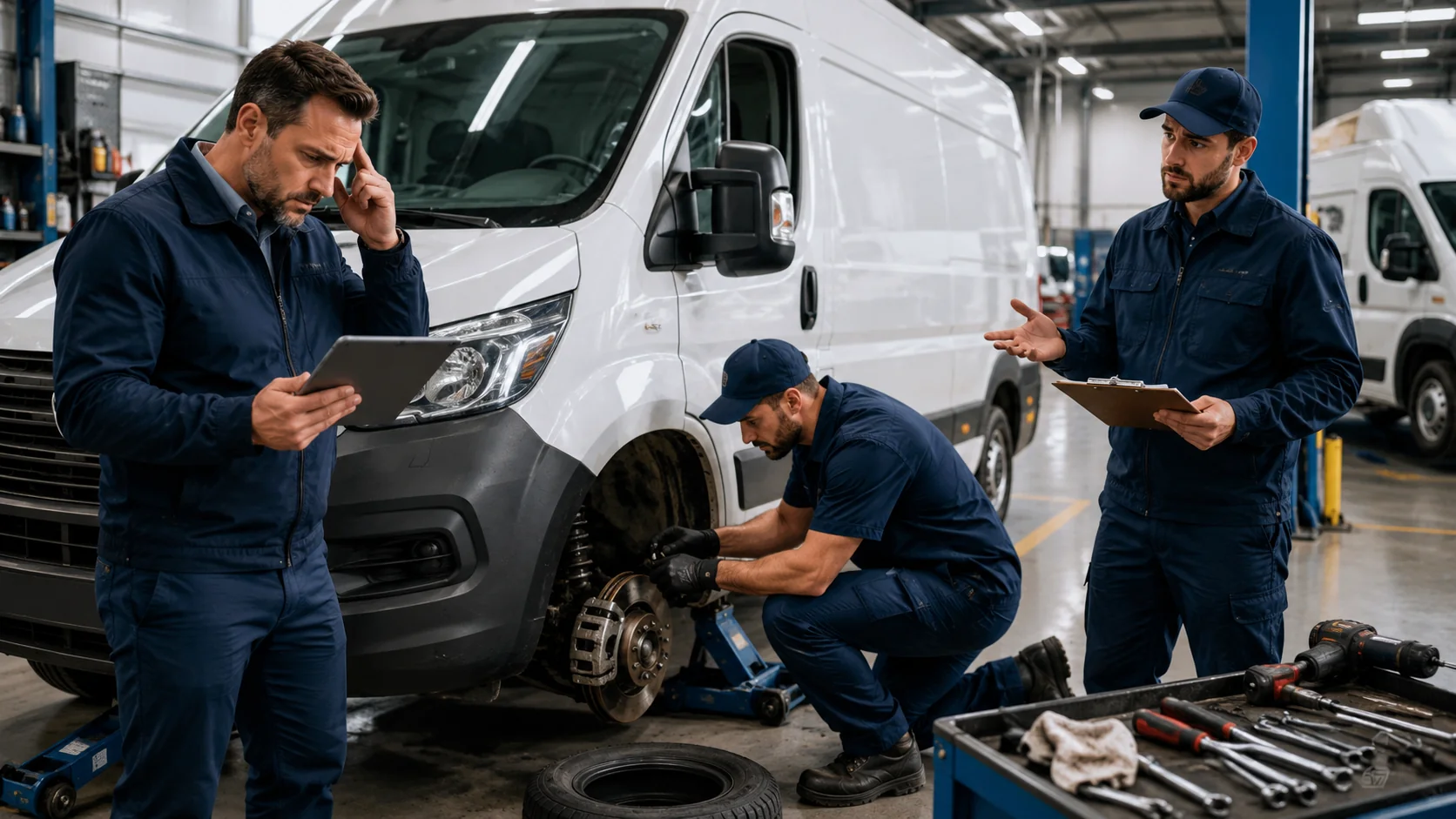 Driver completing a standardized vehicle inspection to catch small issues before they become costly fleet problems