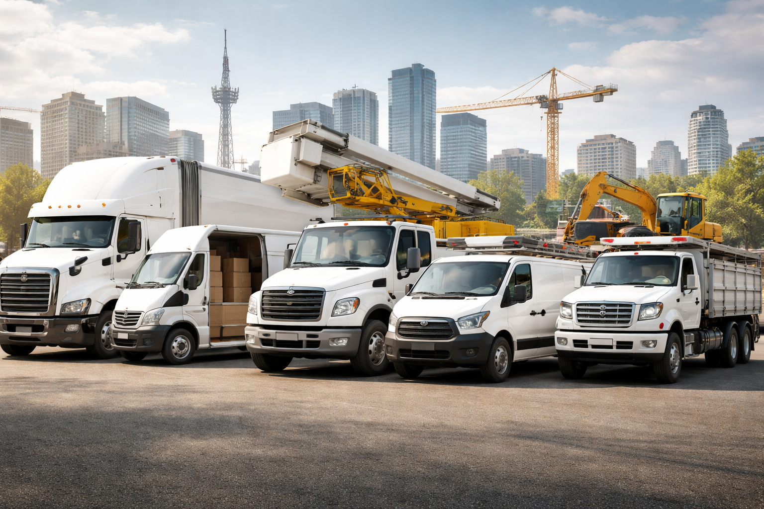 Fleet Vehicle Urban Landscape