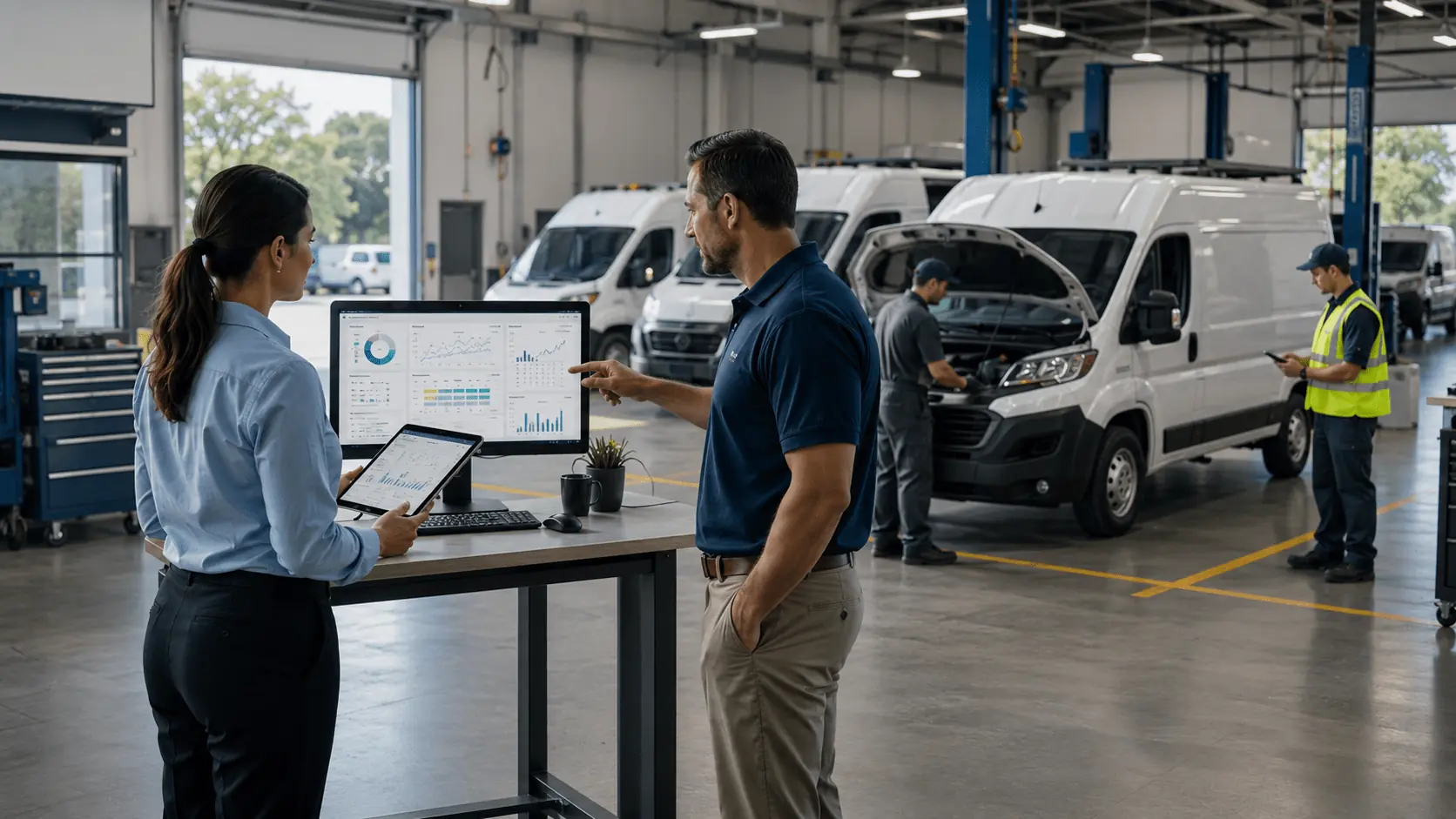 Fleet manager replacing disconnected spreadsheets and paper forms with a centralized fleet management software system