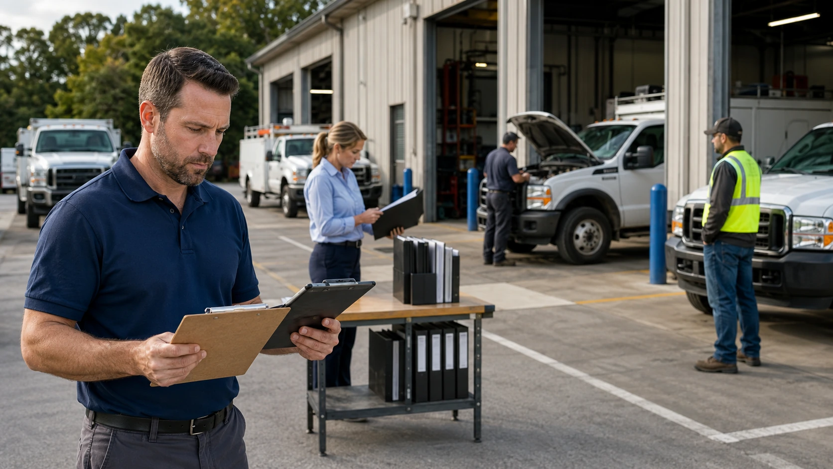 Fleet manager signing off on a vehicle safety defect repair