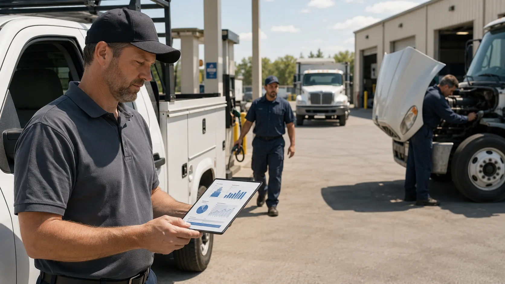 Fleet fuel report showing stable total cost while individual vehicle data reveals hidden waste and declining MPG trends