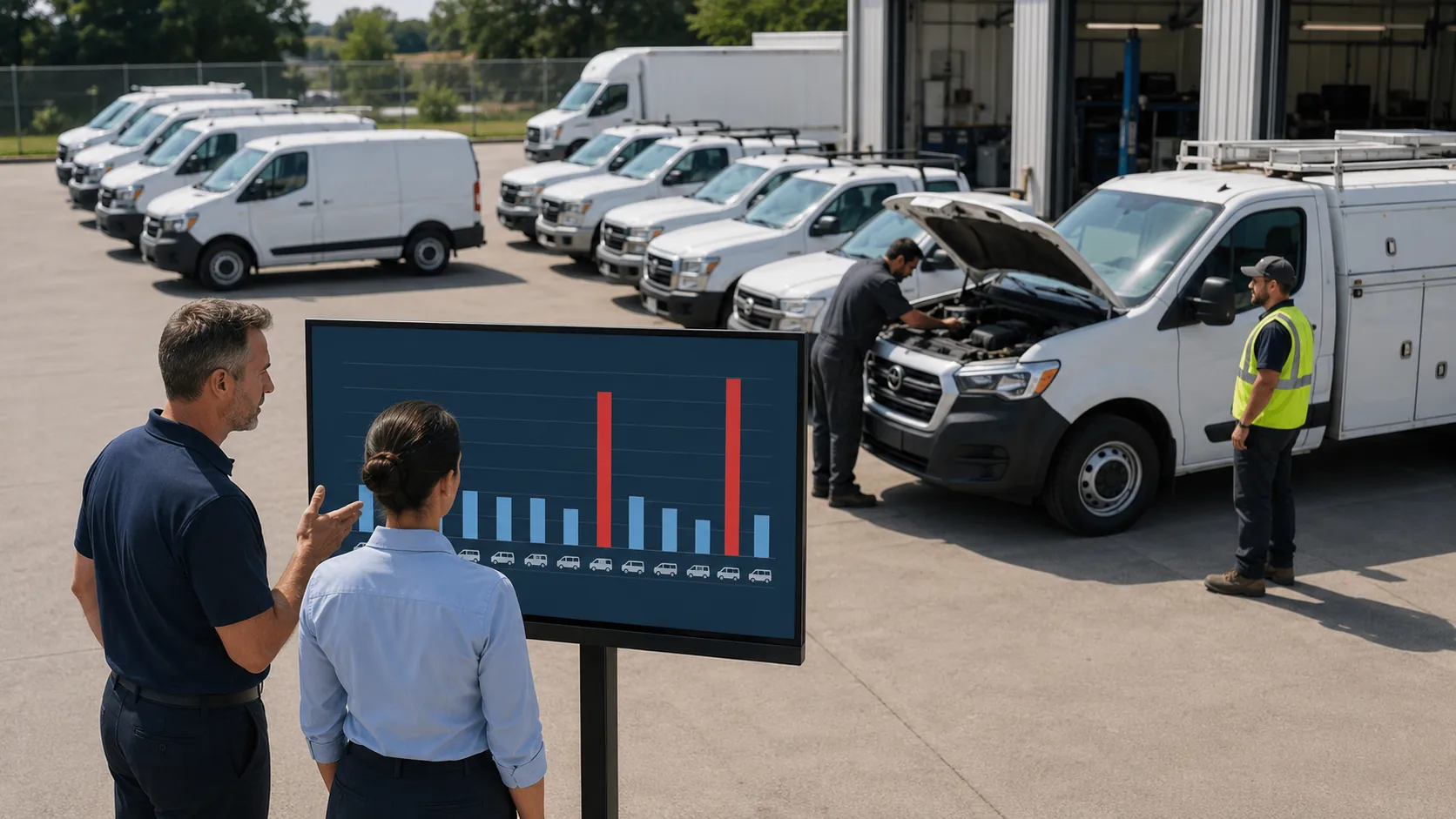 Chart showing high cost vehicles absorbing a disproportionate share of total fleet spending despite being a small percentage of the fleet