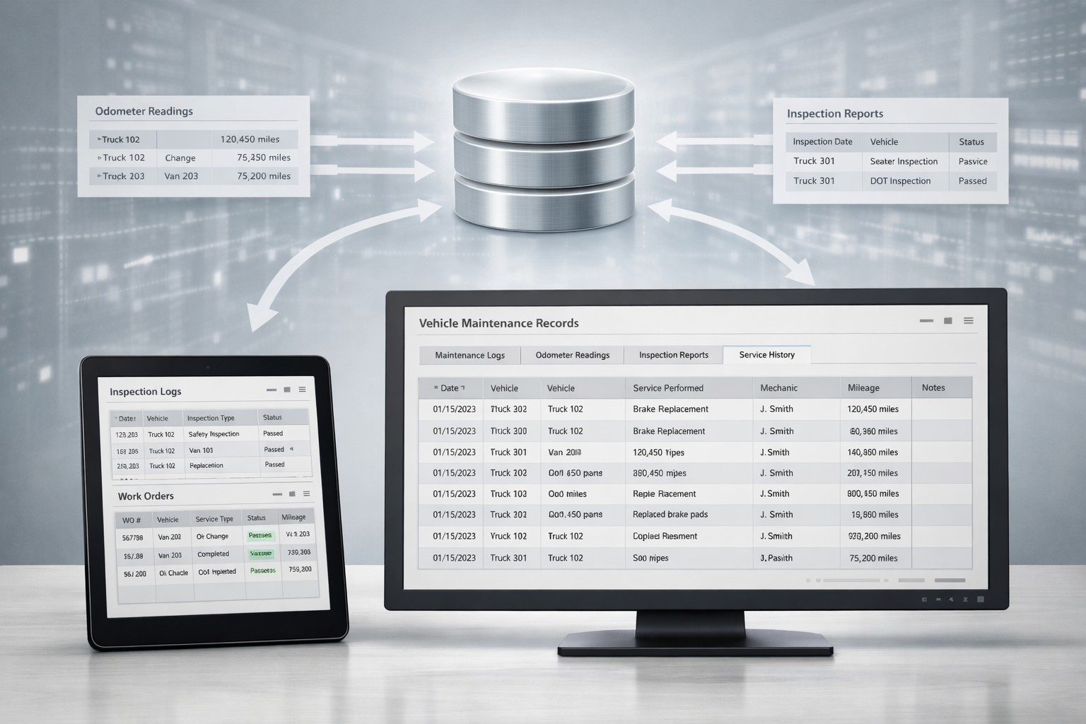 Capture centralize maintenance data